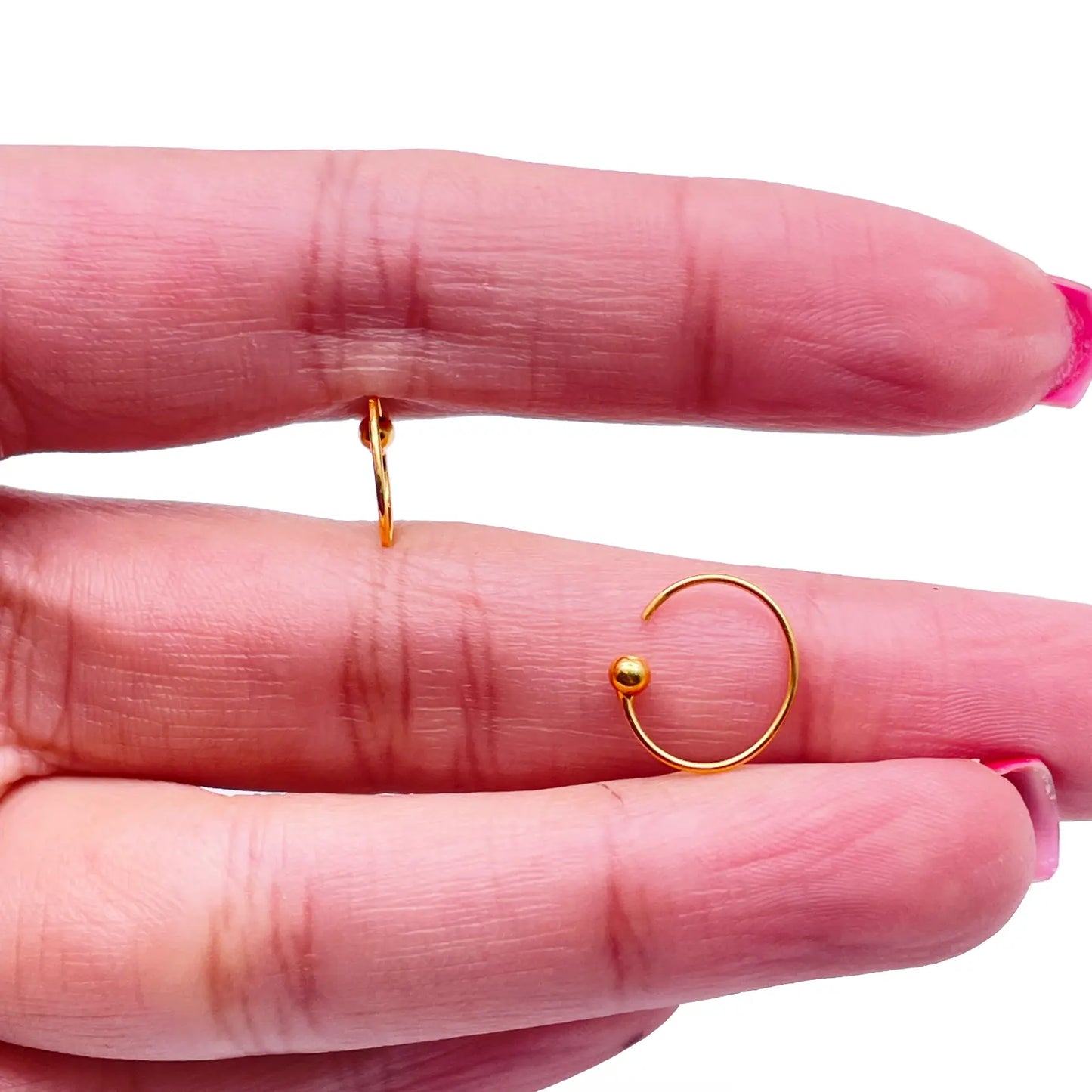 22ct Plain Polished Yellow Gold Children's & Adult Tiny Hoop Pair Earrings 10mm