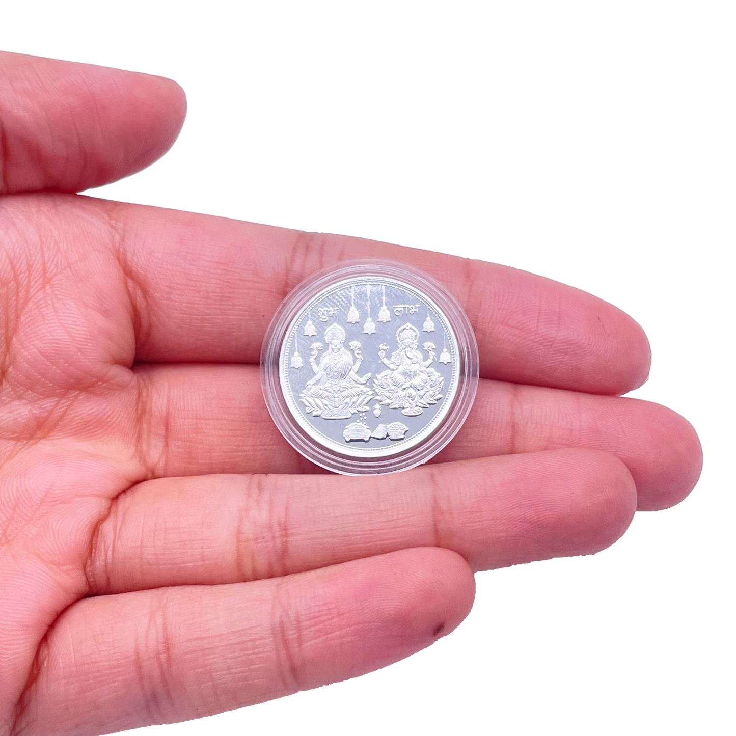 Silver Coin Laxmi Ganesh Silver Diwali / Dhanteras / Gift Fine 999.9