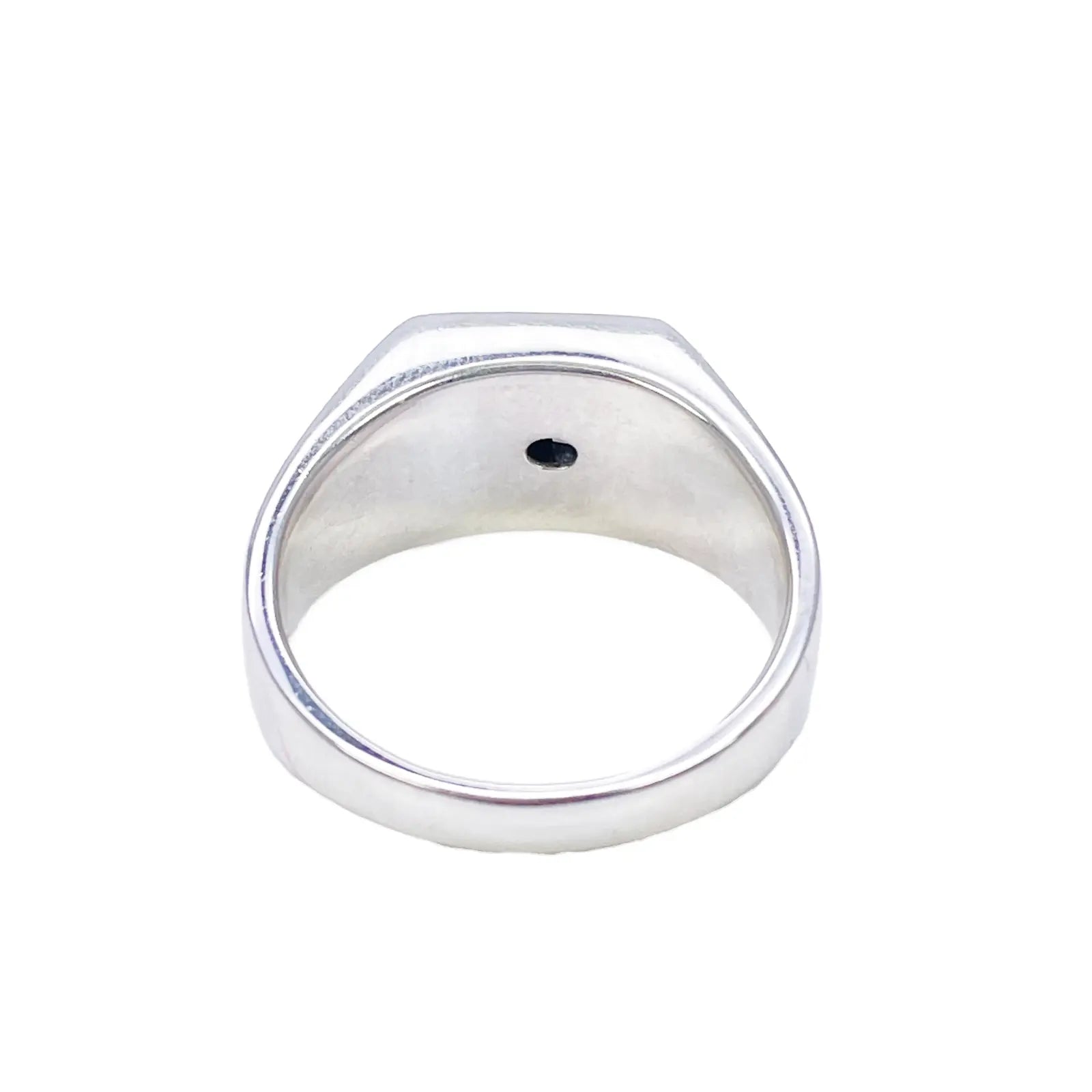 18ct White Gold 1.00ct Natural Diamond Princess Cut Invisible Gents Signet Ring  Diamond Ring