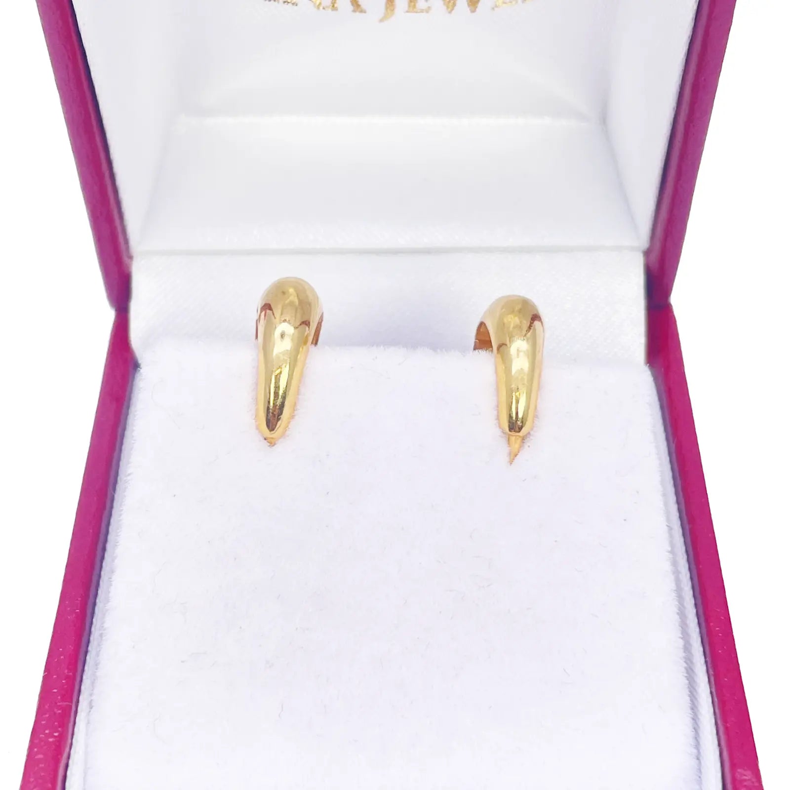 18ct Yellow Gold Pair Of High Polished Dome Hoop Huggie Earrings 10.8mm Diameter 