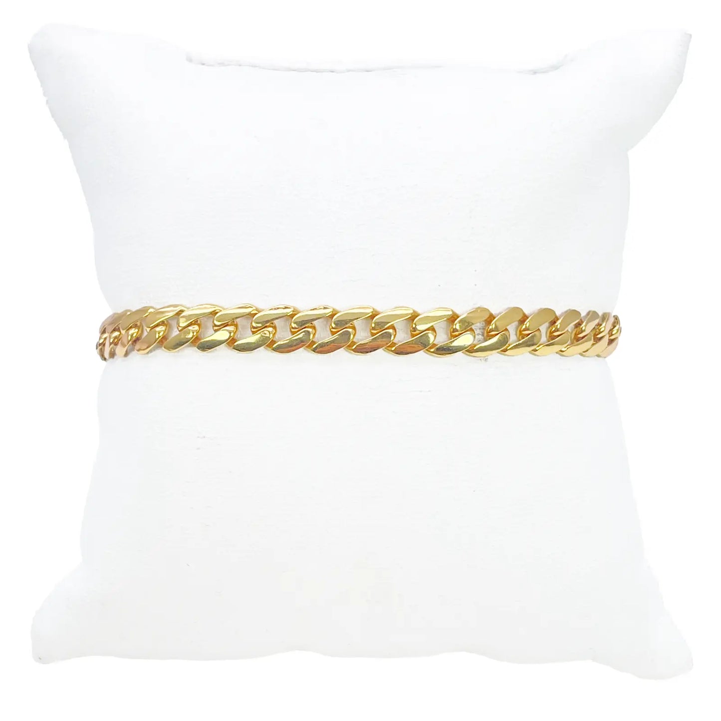 22ct Gold Lightweight Cuban Curb Link Bracelet - 7.5 Inch, 6mm Wide  Gold Bracelet