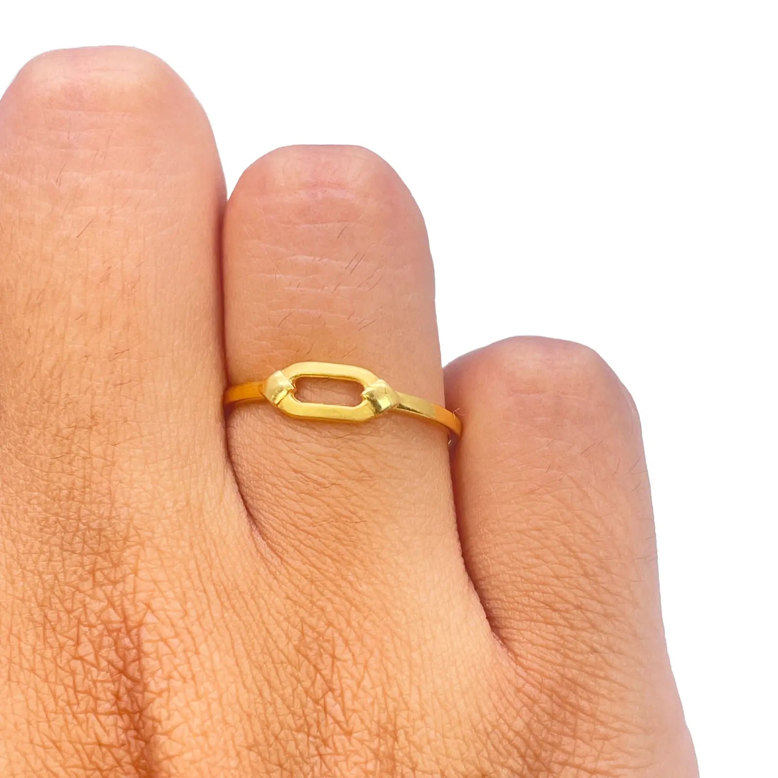 22ct Yellow Gold Beautiful Polished & Matt Minimalist Designed Ring 
