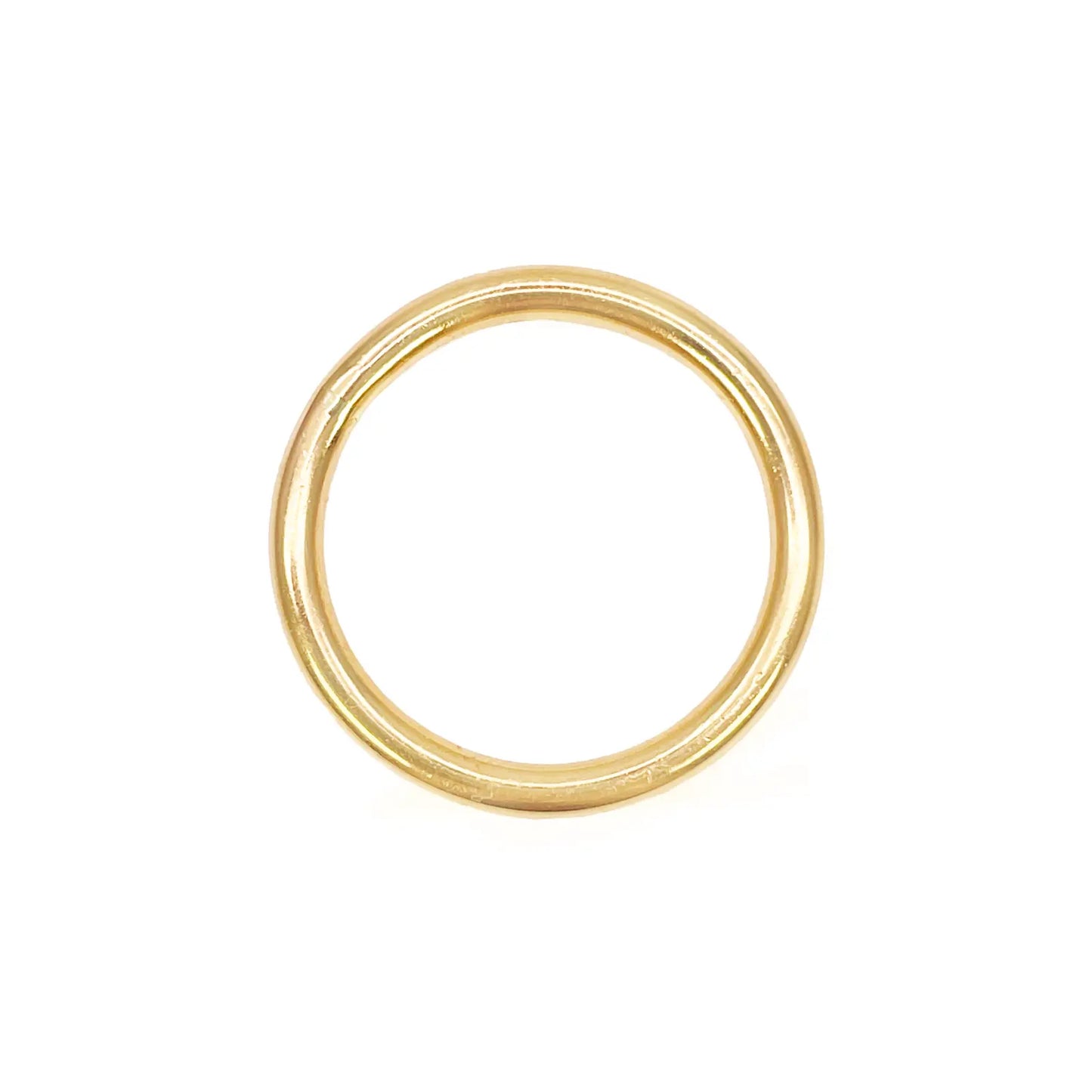 22ct Yellow Gold Plain High Polished Wire Band Ring 2.5mm 