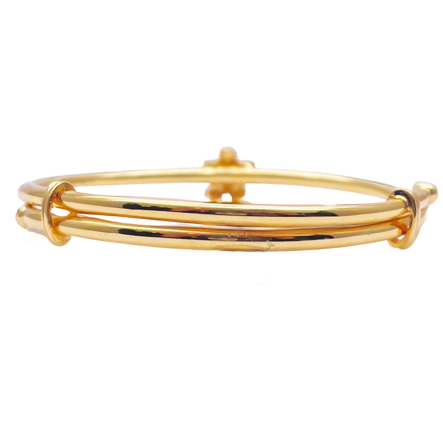22ct Yellow Gold Smiling Star Design Children's Flexible Bangle/ Bracelet 