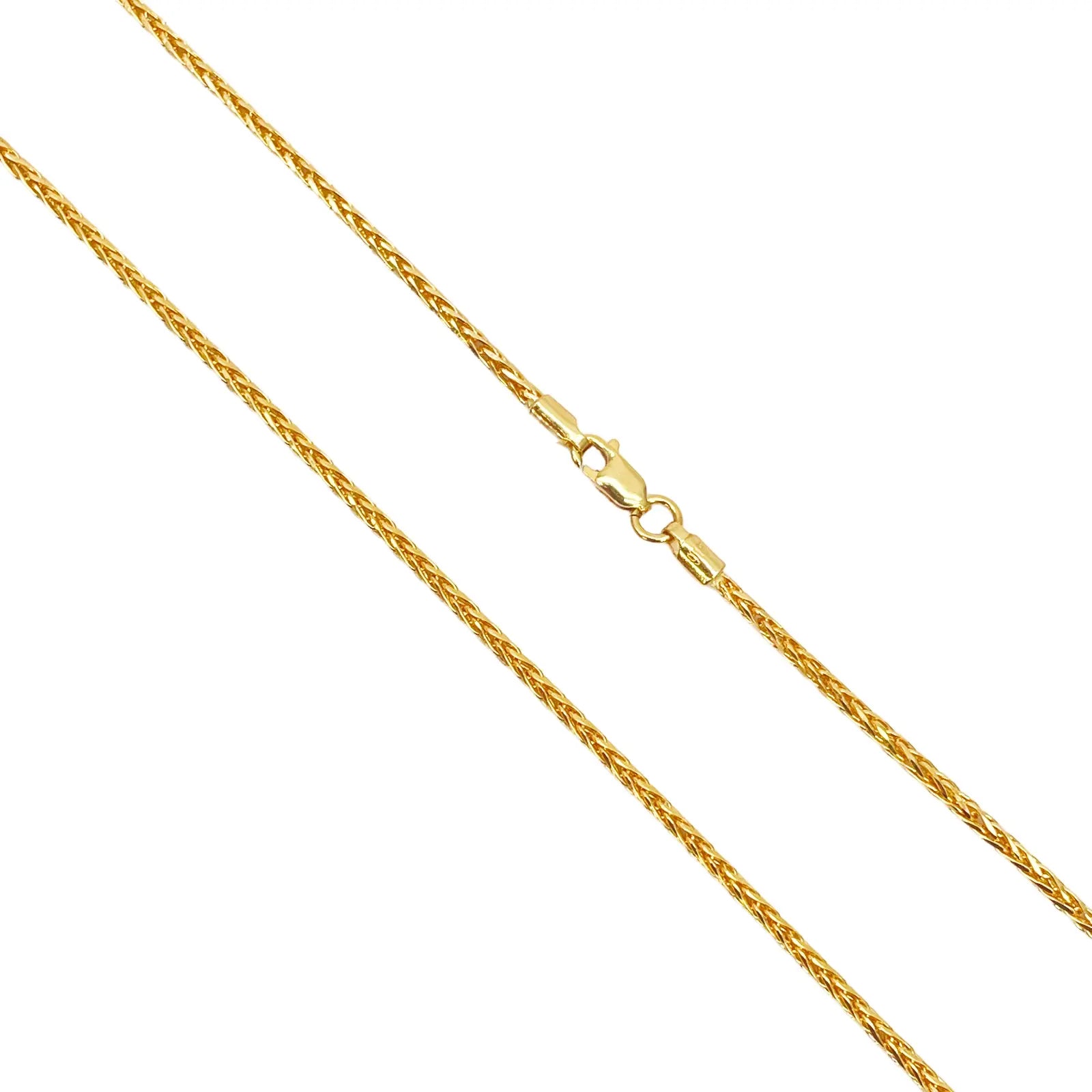 22ct Yellow Gold Spiga Chain Necklace 20'' inch 1.6mm Width 