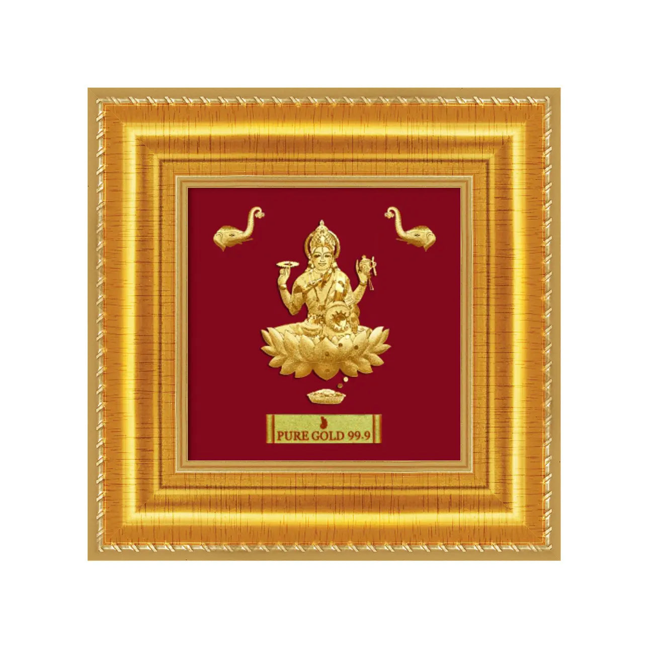 24ct Pure Gold Leaf Lakshmi Frame 12.7 x 12.7cm 