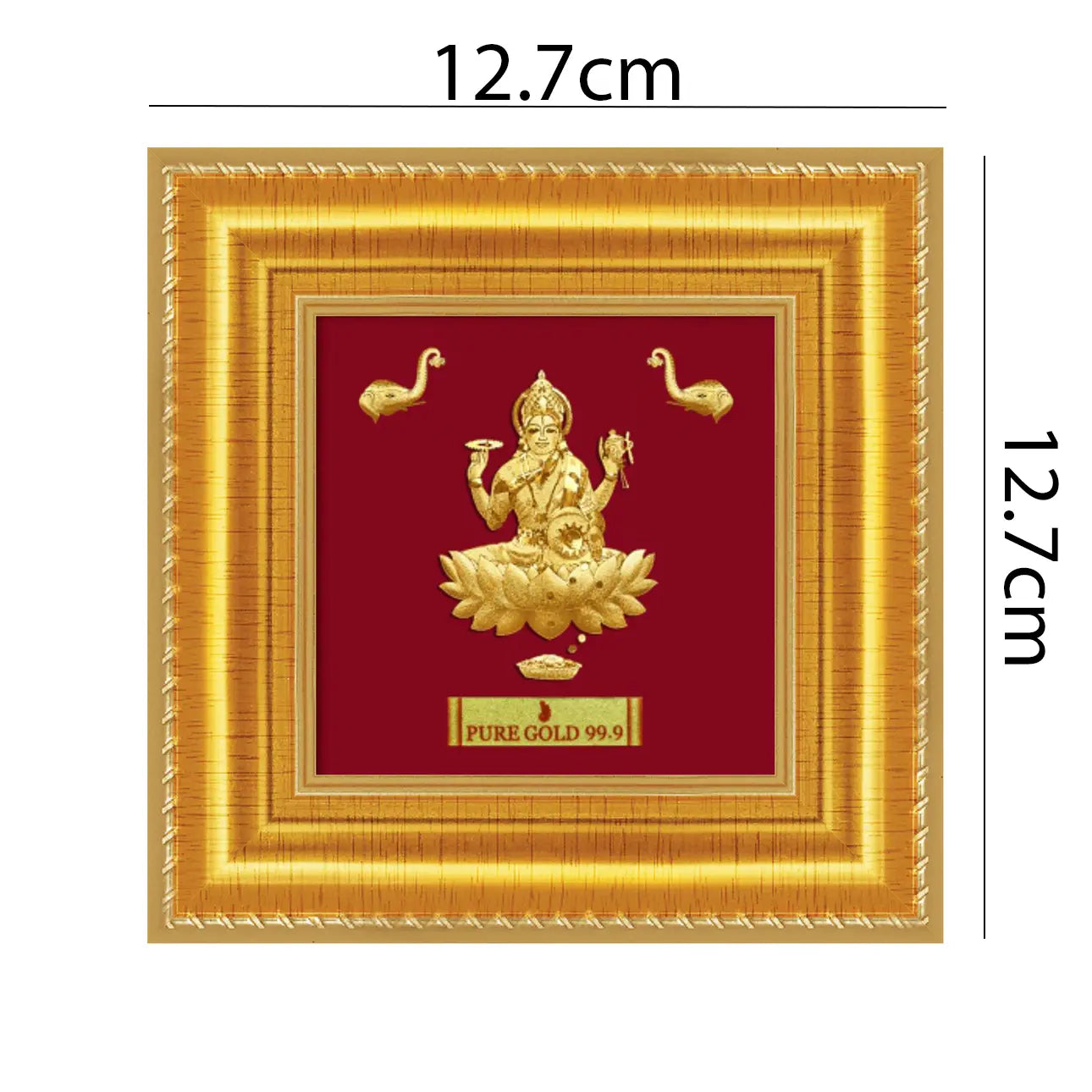 24ct Pure Gold Leaf Lakshmi Frame 12.7 x 12.7cm 