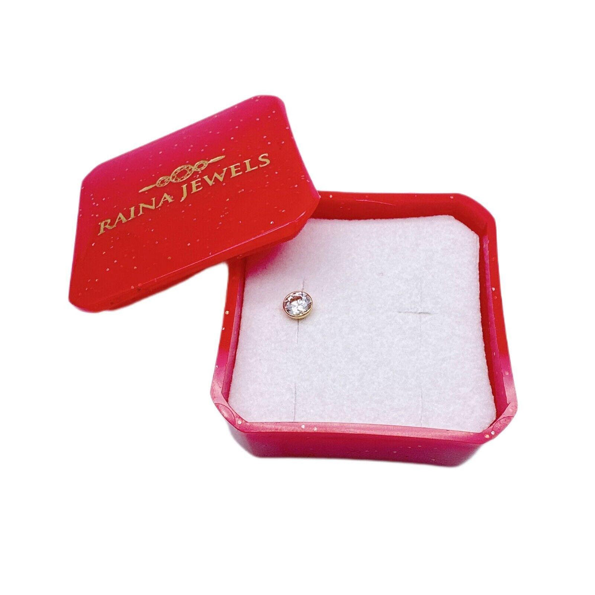 Clous de nez/bijoux de nez à vis en or jaune 22 carats et oxyde de zirconium (3,5MM-4,5MM)