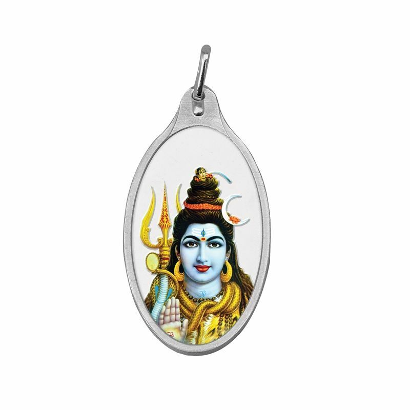 Pendentif 5 grammes en argent pur 999.9, coloré, motif Shankar / Shiva, emballage scellé