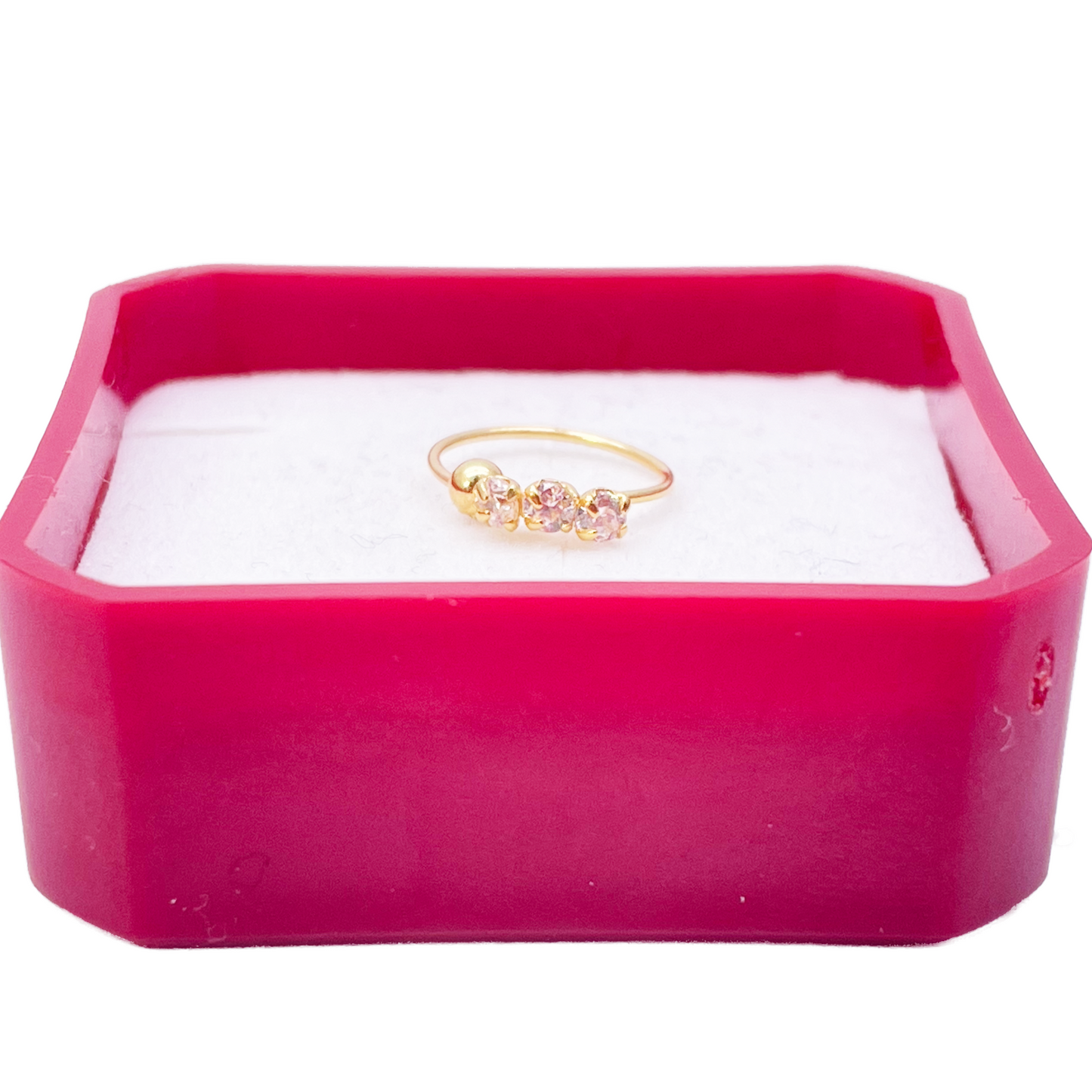 Mini créoles/anneaux de nez en or jaune 22 carats de 8,4 mm de diamètre