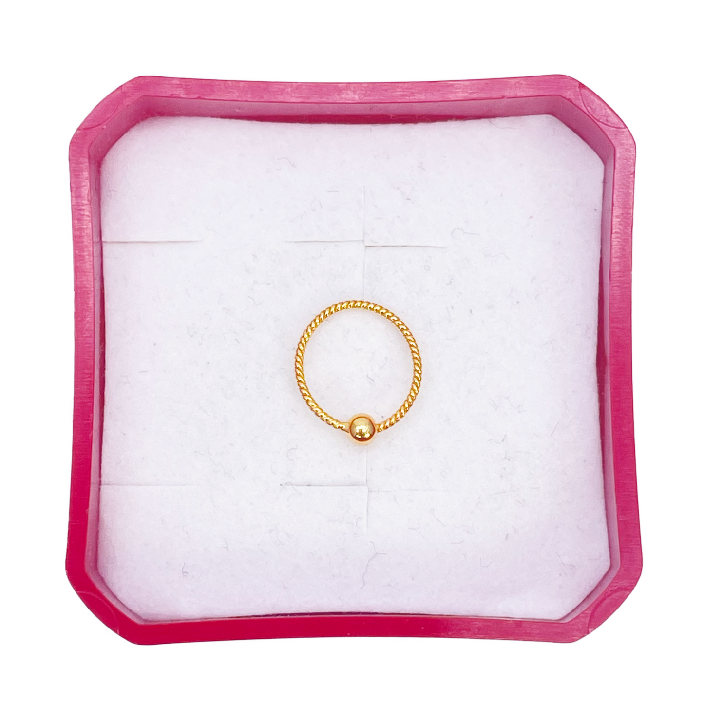 Anneau de nez minuscule huggie en or jaune 22 carats de 8 mm de diamètre