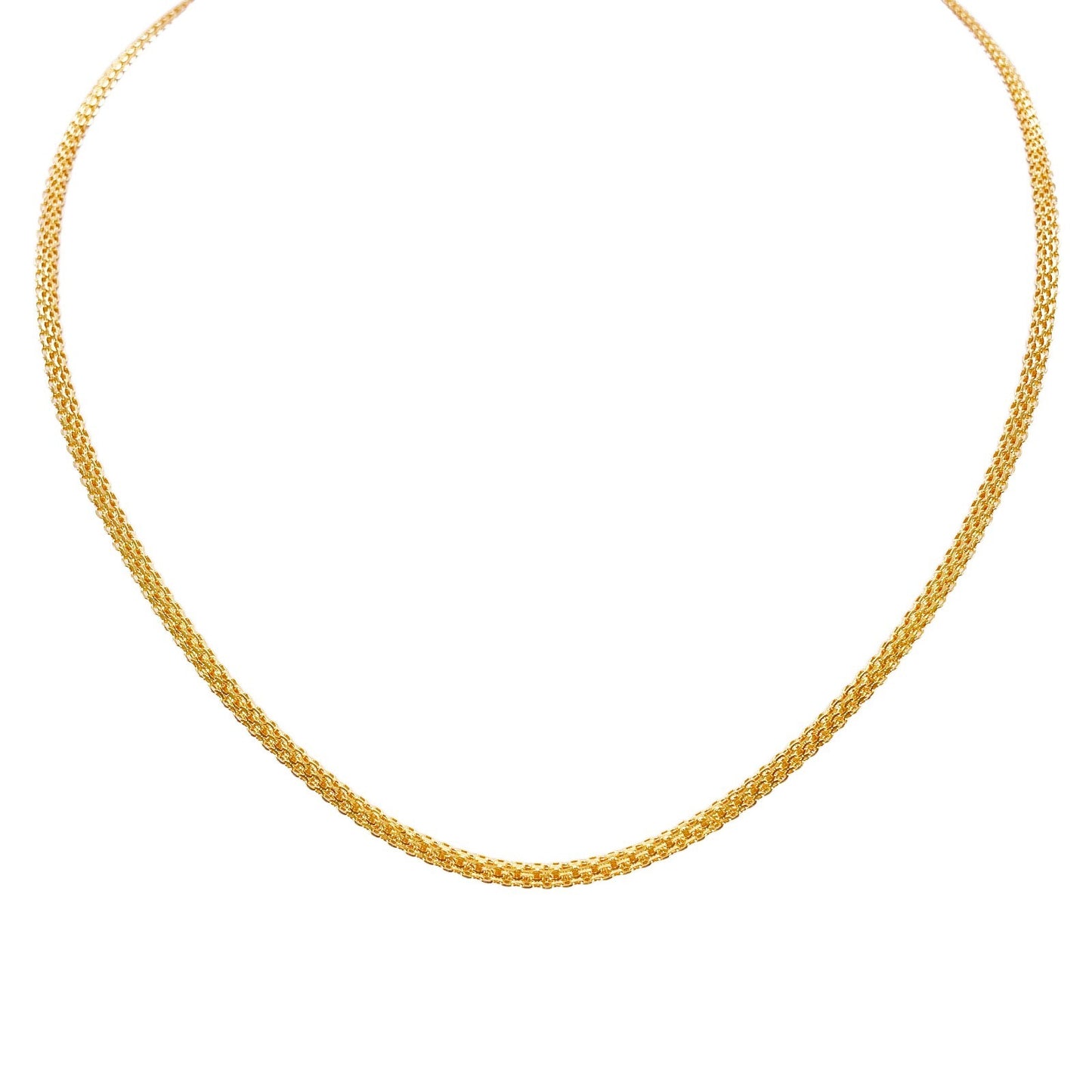 22ct Yellow Gold Flat Chain Necklace 22 inches 2.5 mm Width