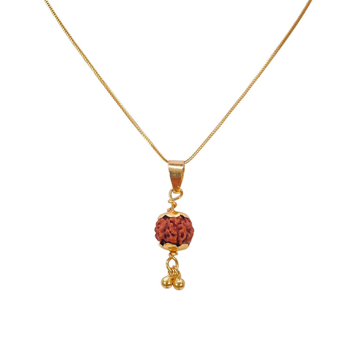 22ct Yellow Gold Handmade Rudraksha Pendant