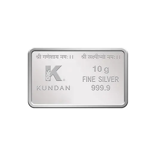 999.9 Fine Silver 10g Lakshmi Ganesh Diwali Gift Bar for Luck & Prosperity  Silver Bars