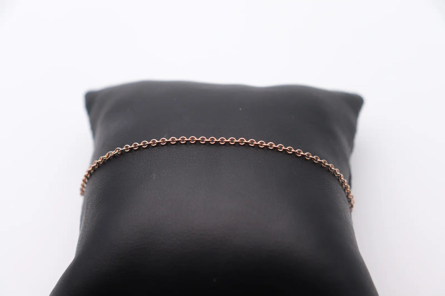 18ct Rose Gold Trace Chain Bracelet 7.5 inches Hallmarked 1.9gms 