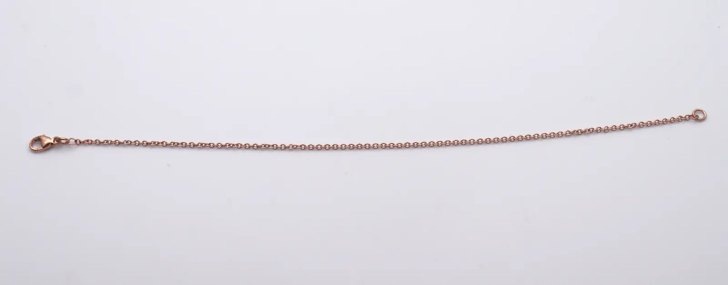 18ct Rose Gold Trace Chain Bracelet 7.5 inches Hallmarked 1.9gms 