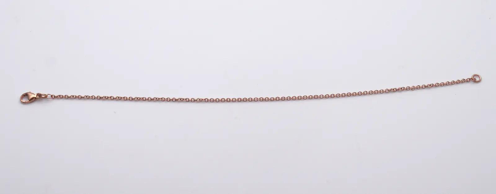 18ct Rose Gold Trace Chain Bracelet 7.5 inches Hallmarked 1.9gms 