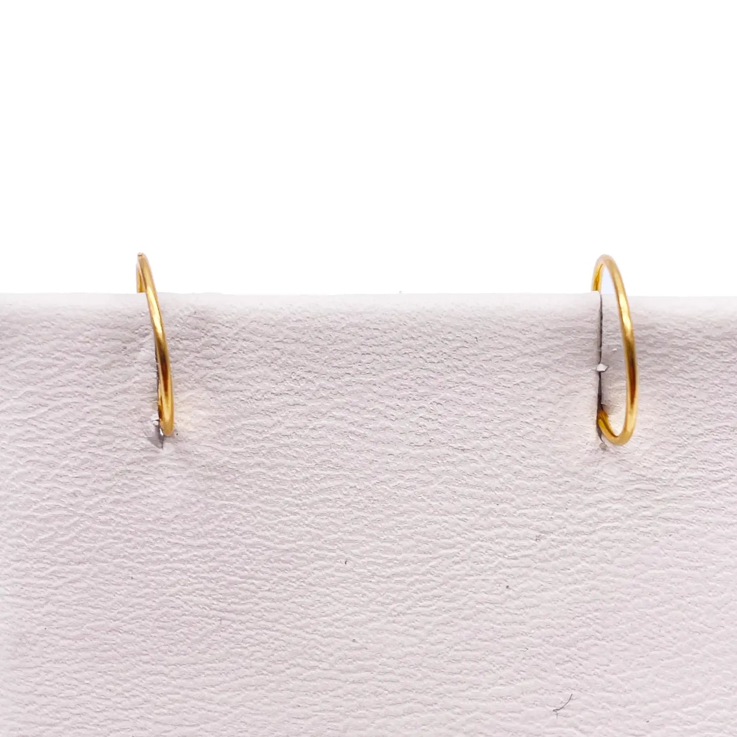 22ct Plain Polished Yellow Gold Children's & Adult Tiny Hoop Pair Earrings 10mm 