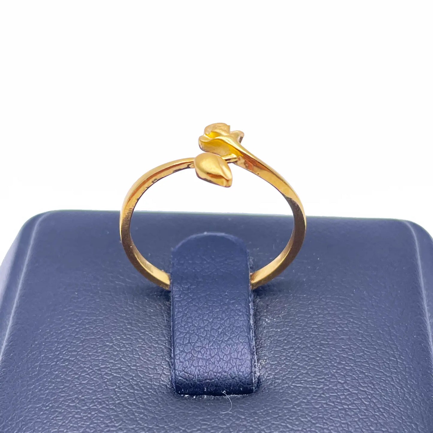 22ct Yellow Gold Polished & Matt Rose Minimalist Ring 