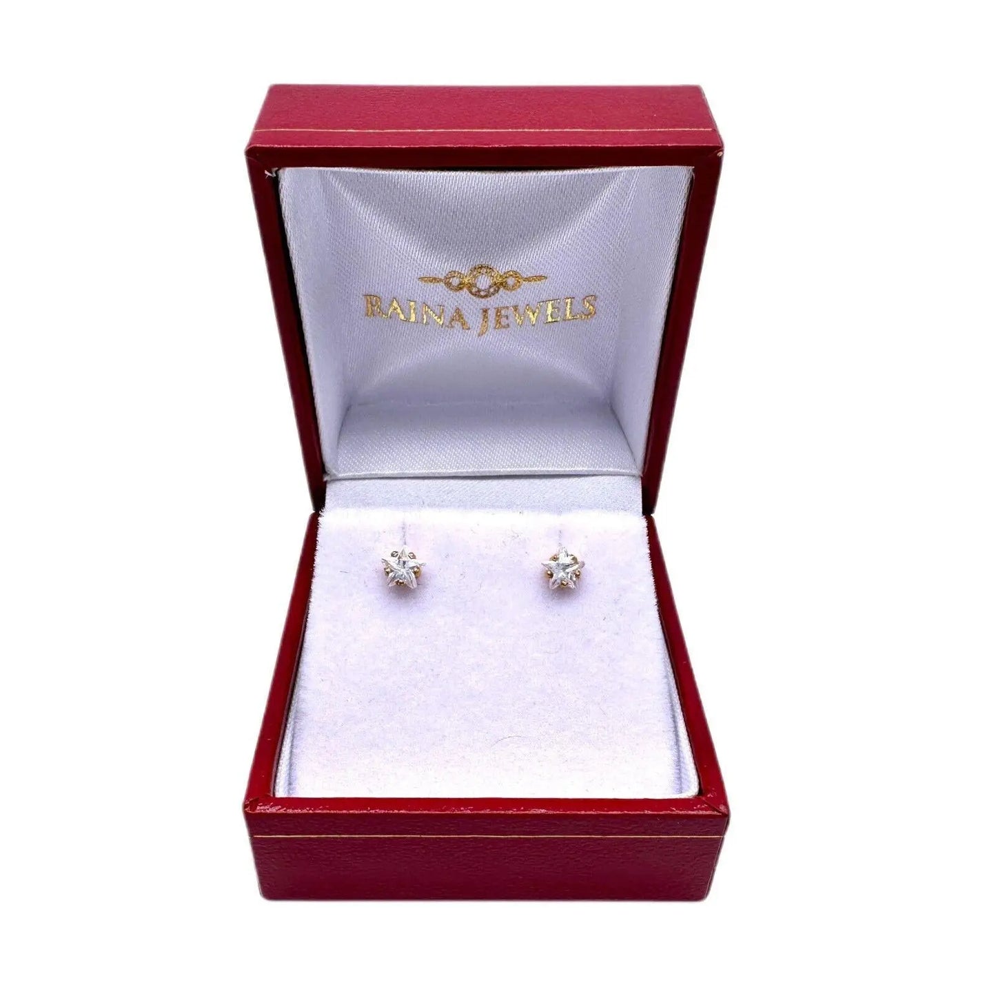 22ct Yellow Gold & Cubic Zirconia Children Stud Earrings Durable Steam 3.0-4.5MM 